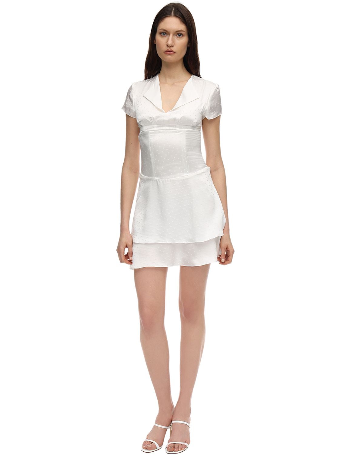 Astrae Silk Jacquard Mini Dress W/corset - AYA MUSE - Modalova