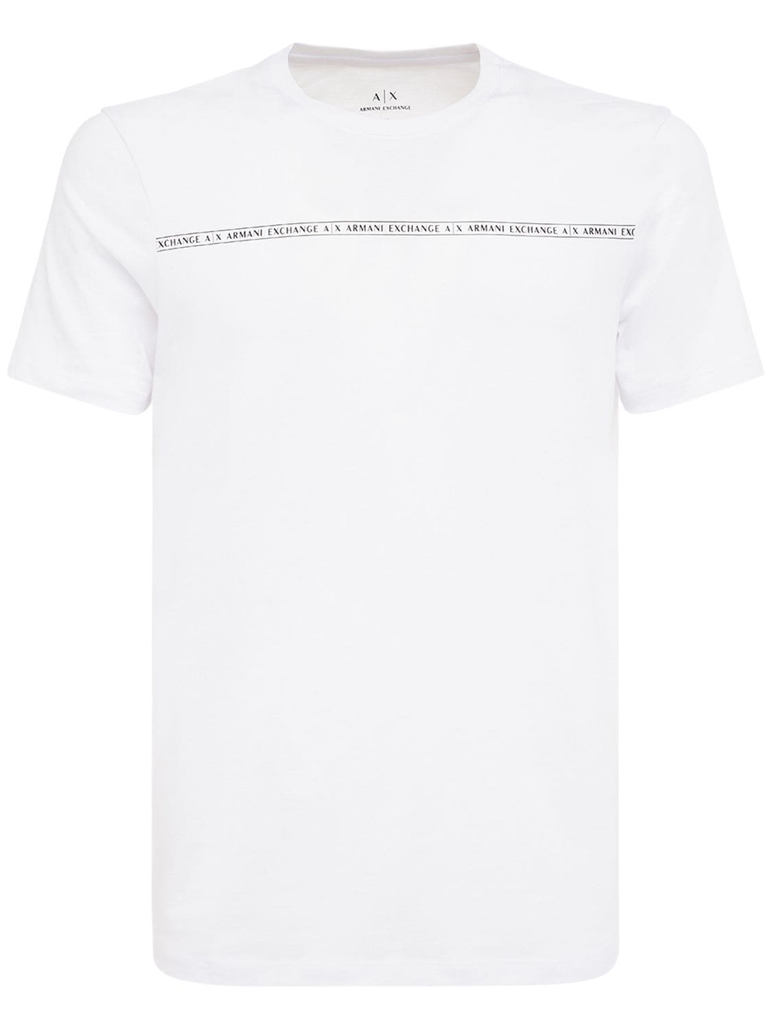 Logo Cotton Crewneck T-shirt - ARMANI EXCHANGE - Modalova