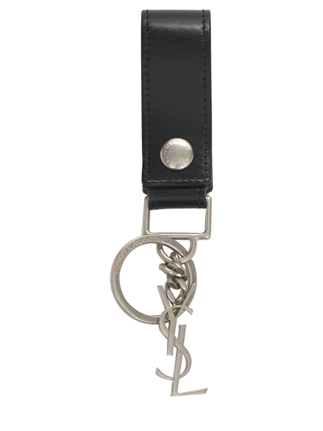Monogram Leather Key Holder - SAINT LAURENT - Modalova
