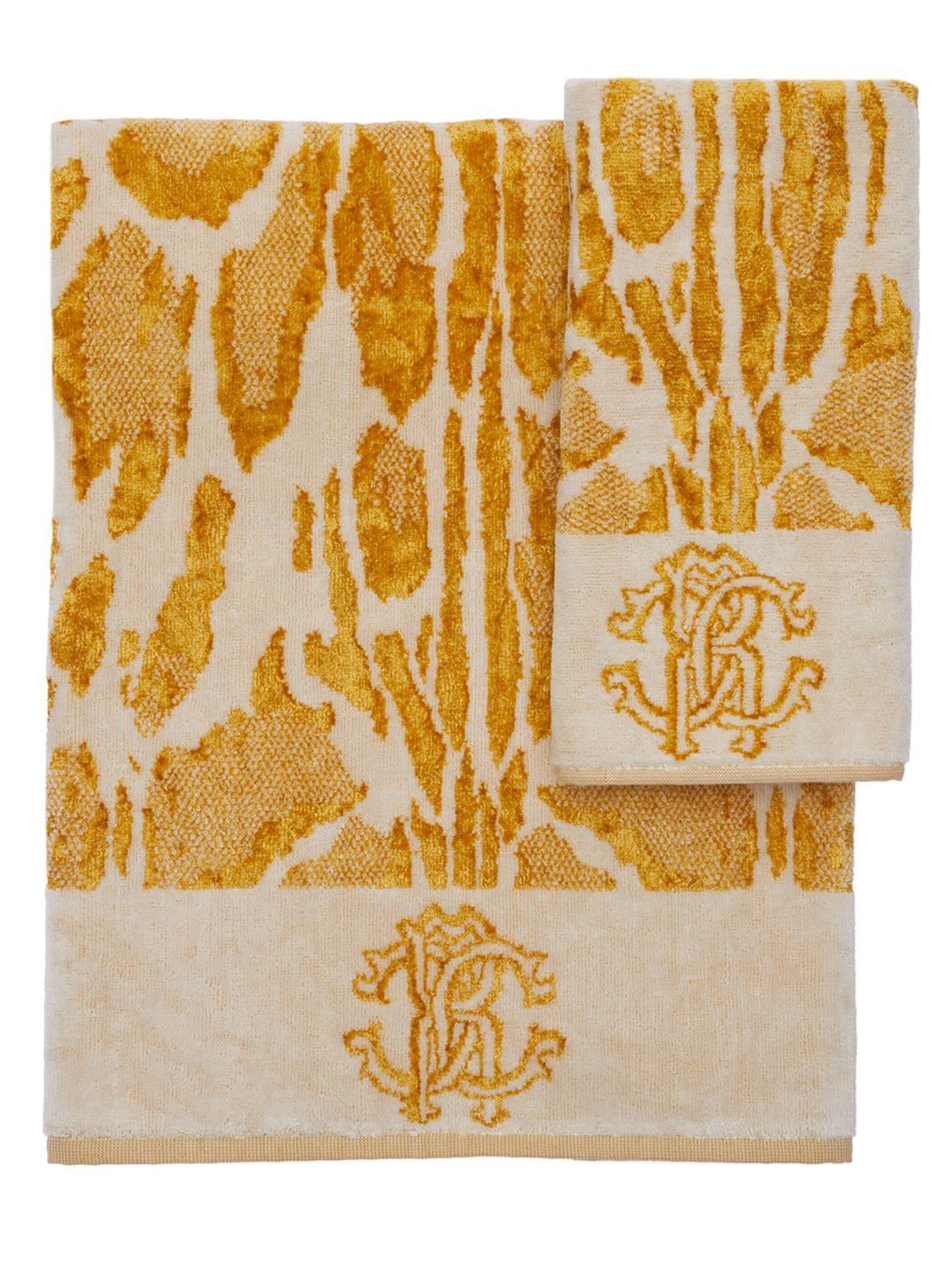 Set Of 2 Linx Gold Towels - ROBERTO CAVALLI - Modalova