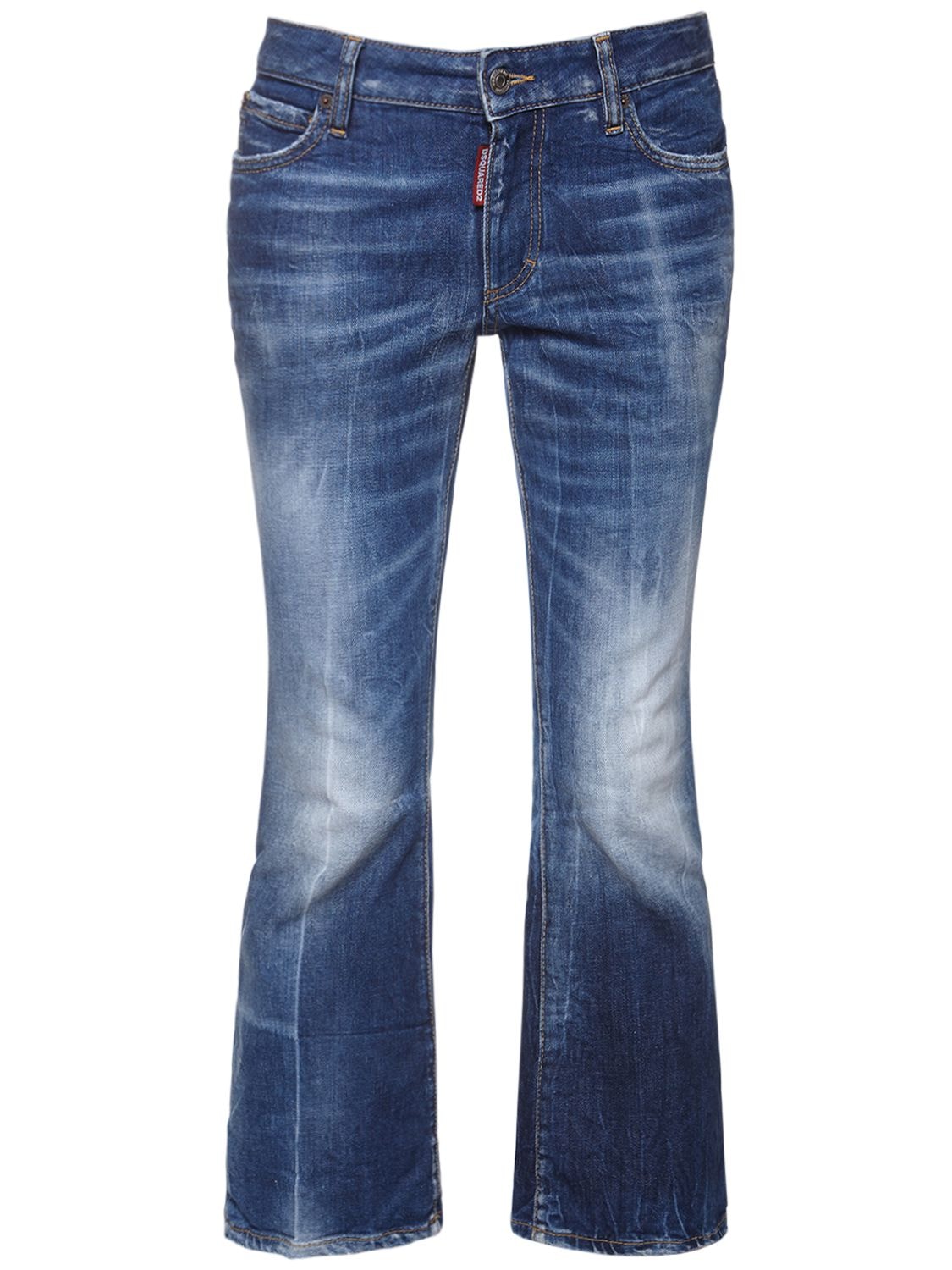 Mujer Jeans Cropped De Denim De Algodón 34 - DSQUARED2 - Modalova