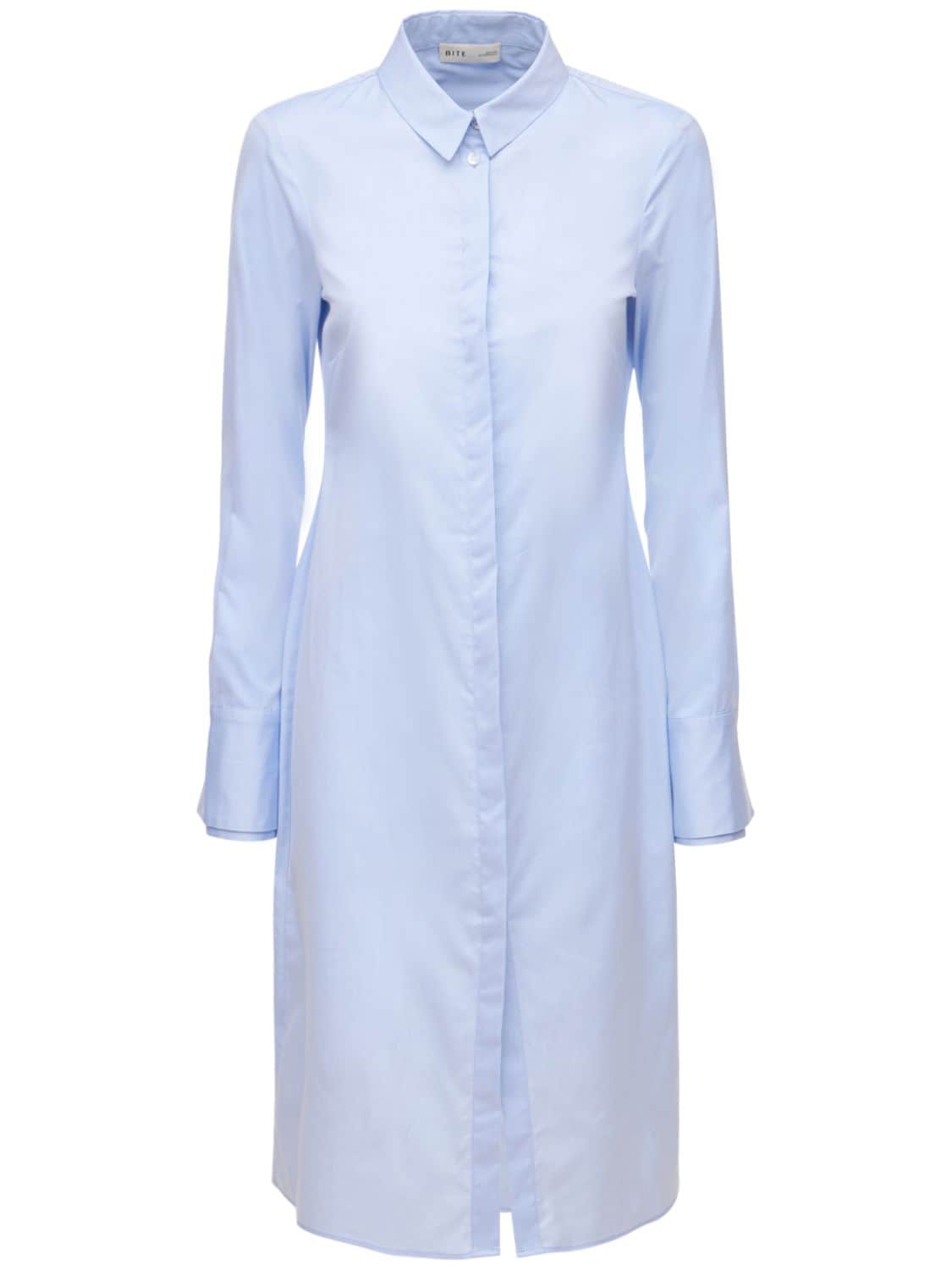 Slim Organic Cotton Shirt Mini Dress - BITE STUDIOS - Modalova