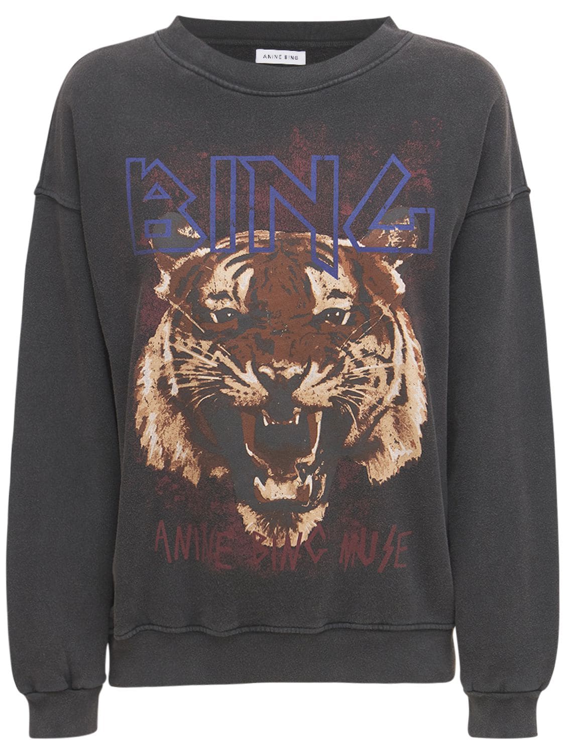Tiger Printed Cotton Sweatshirt - ANINE BING - Modalova