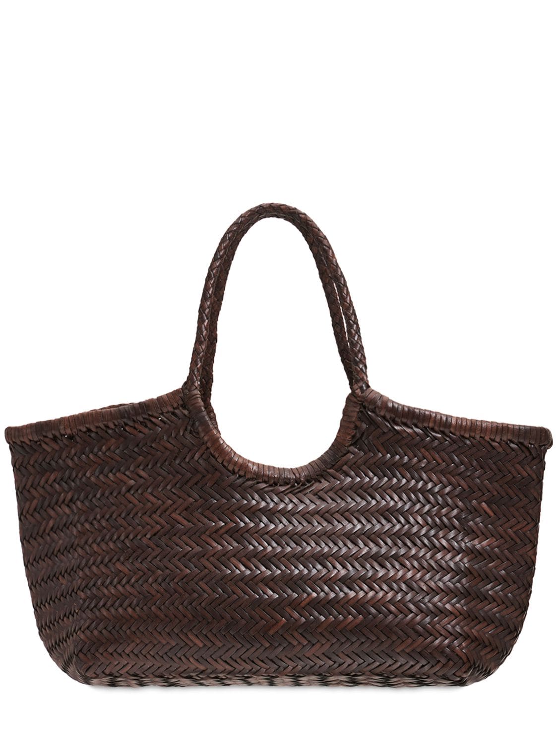 Big Nantucket Woven Leather Basket Bag - DRAGON DIFFUSION - Modalova