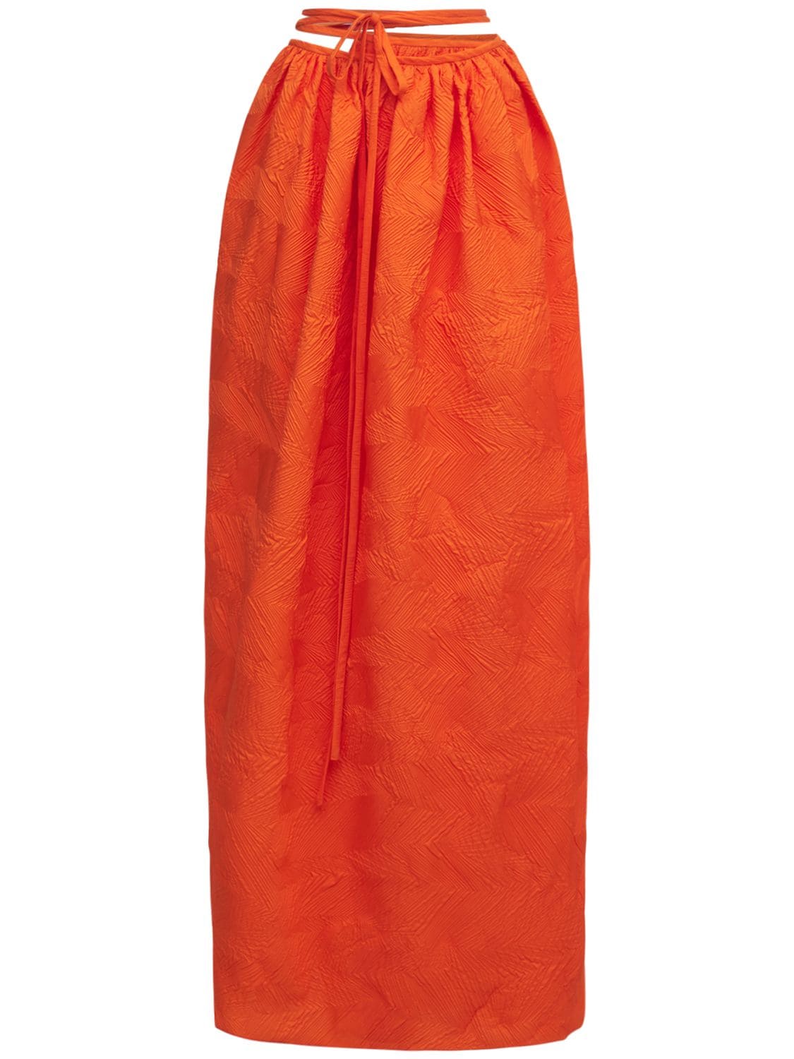 Wrapped Nylon Blend Jacquard Long Skirt - CHRISTOPHER ESBER - Modalova