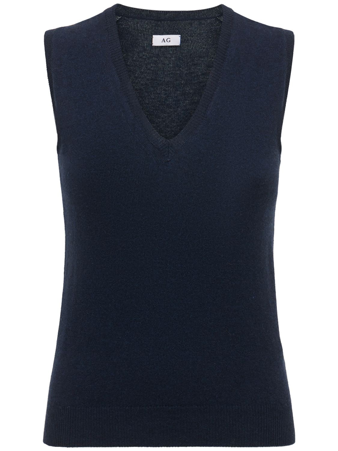 V Neck Light Cashmere Knit Vest - AG - Modalova