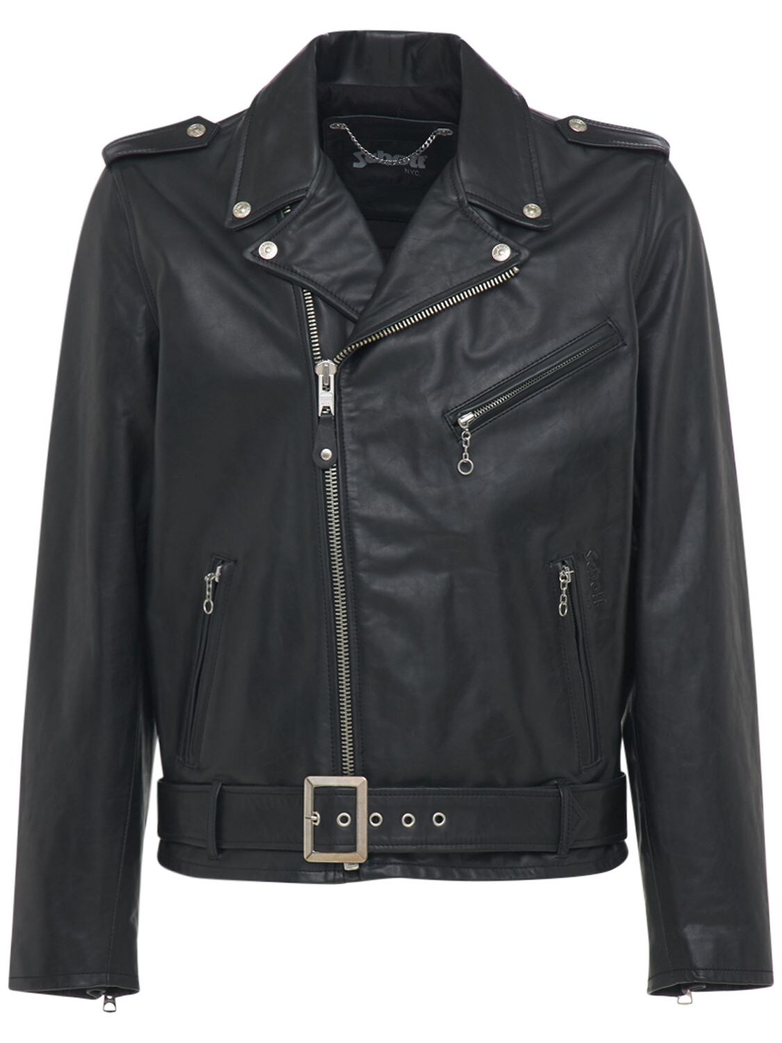 Leather Biker Jacket - SCHOTT - Modalova