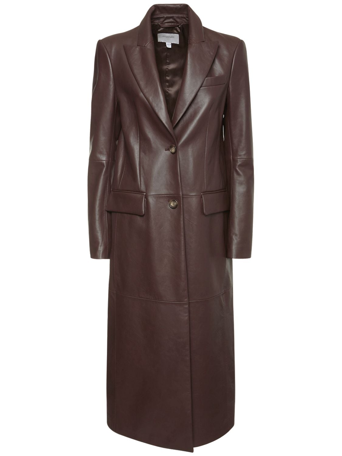 Nappa Leather Long Coat - SPORTMAX - Modalova