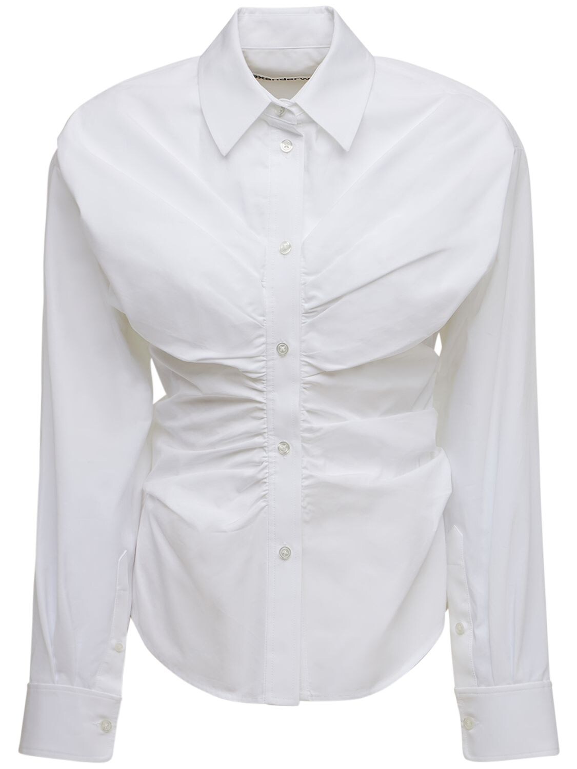 Cotton Fitted Shirt W/ Back Cummerbund - ALEXANDER WANG - Modalova