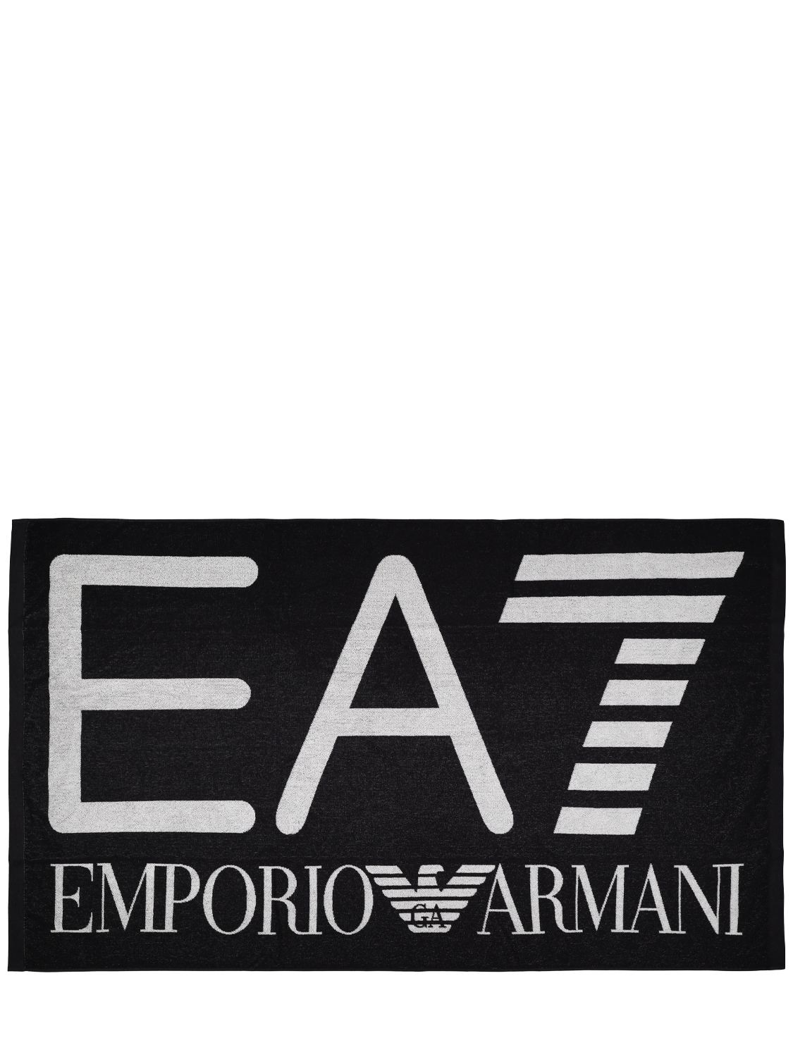 Logo Yarn-dyed Cotton Beach Towel - EA7 EMPORIO ARMANI - Modalova