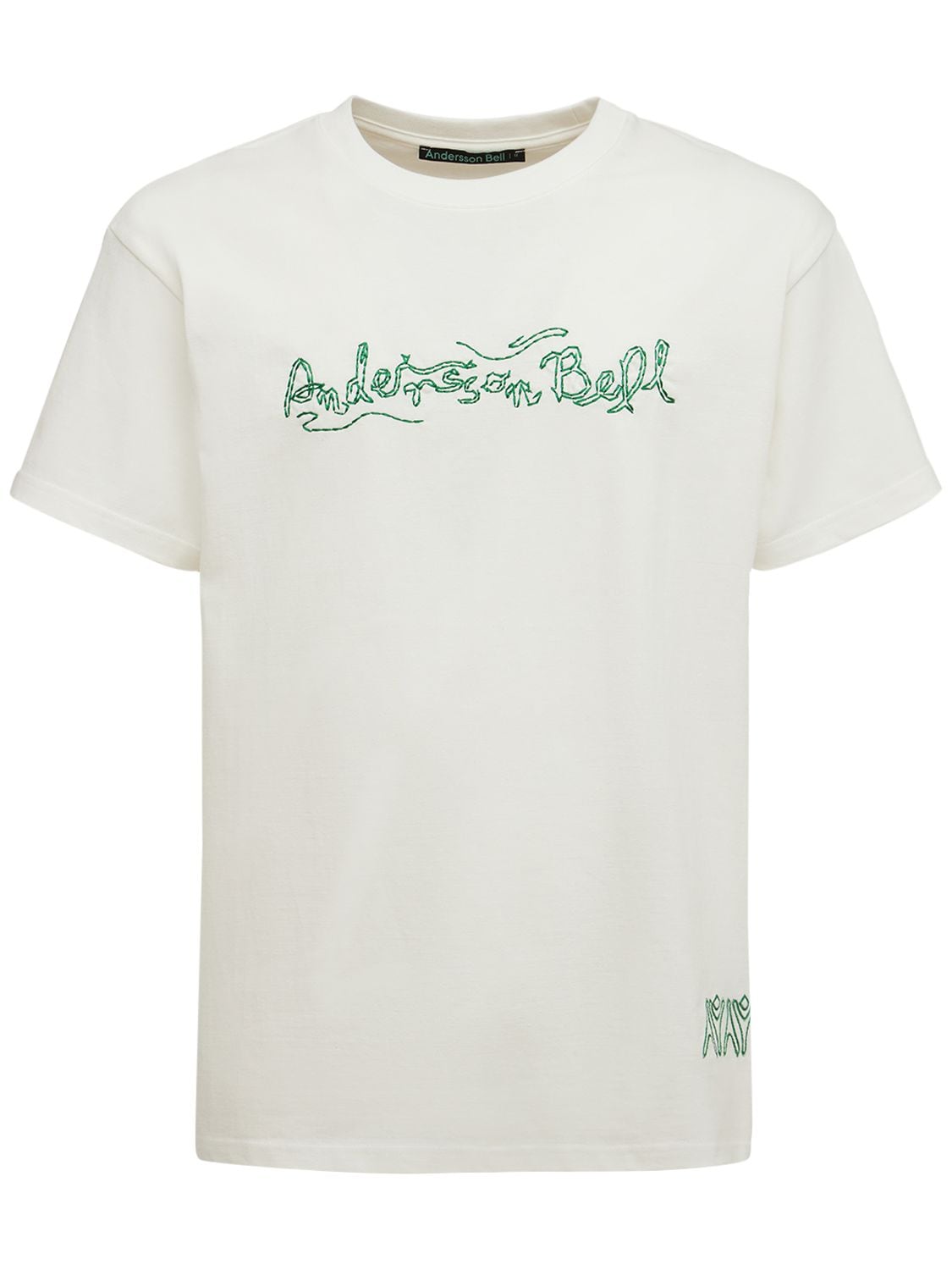 Logo Embroidery Cotton Jersey T-shirt - ANDERSSON BELL - Modalova