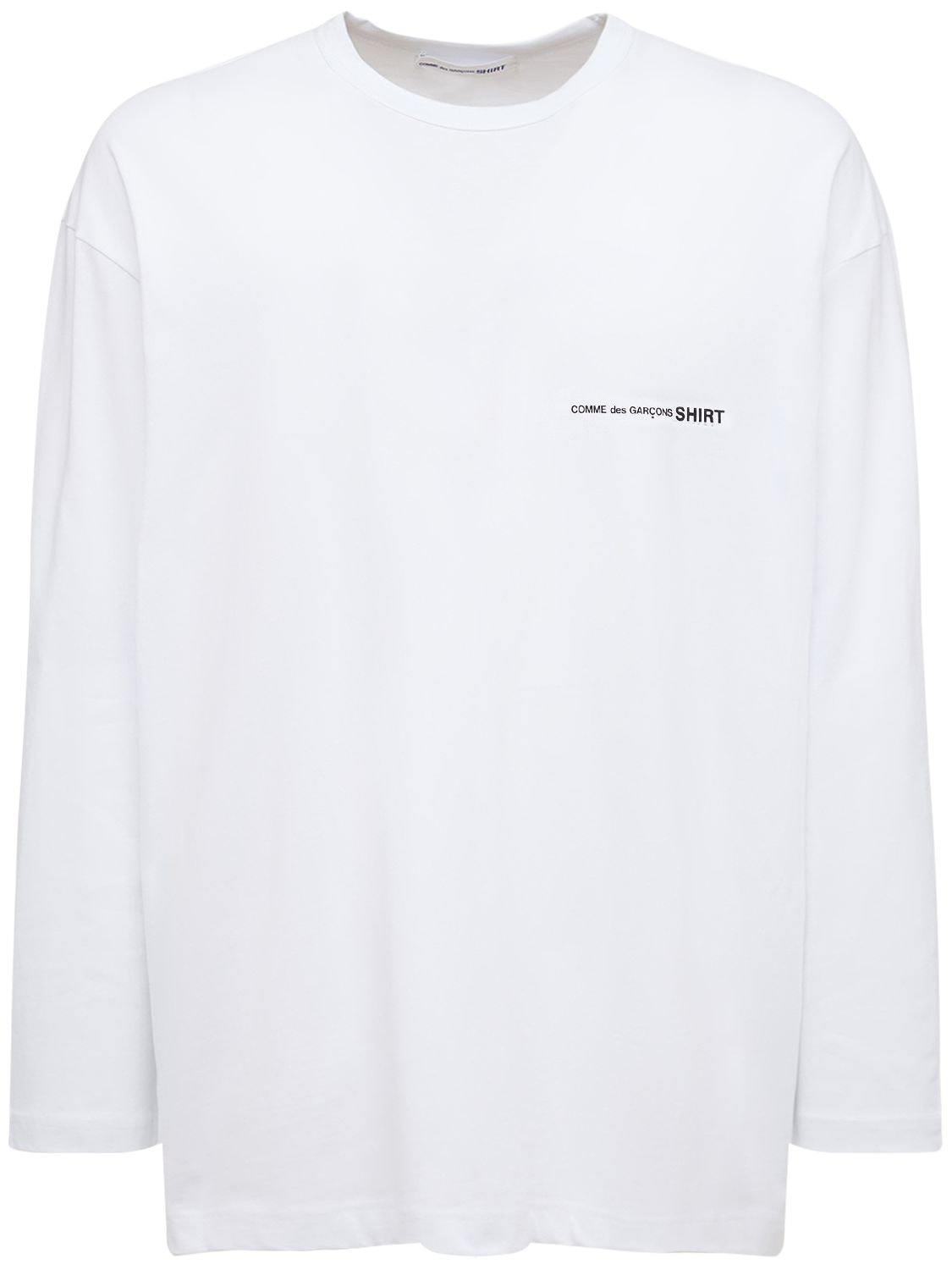 Logo Print Cotton Jersey T-shirt - COMME DES GARÇONS SHIRT - Modalova