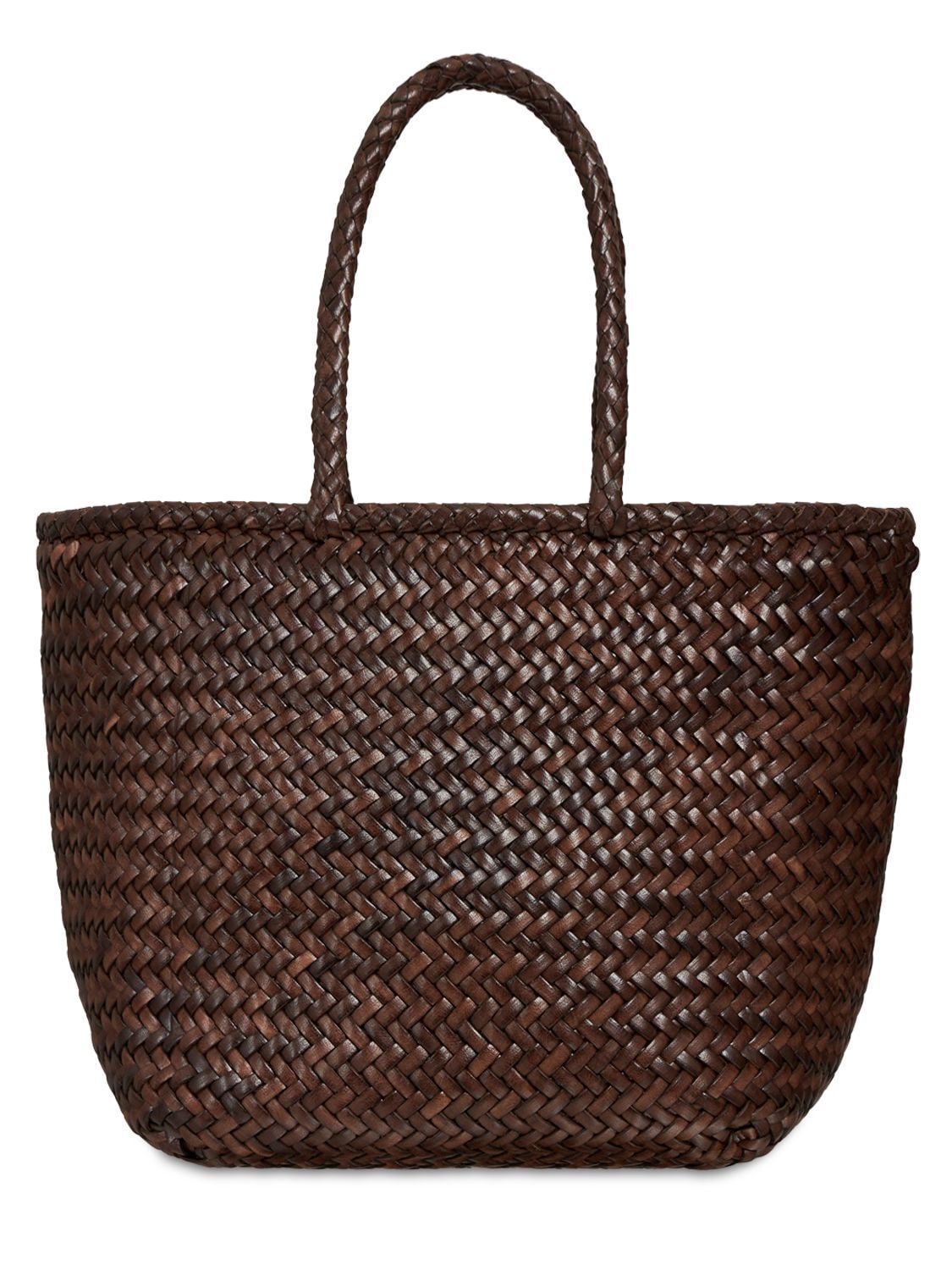 Grace Small Woven Leather Basket Bag - DRAGON DIFFUSION - Modalova