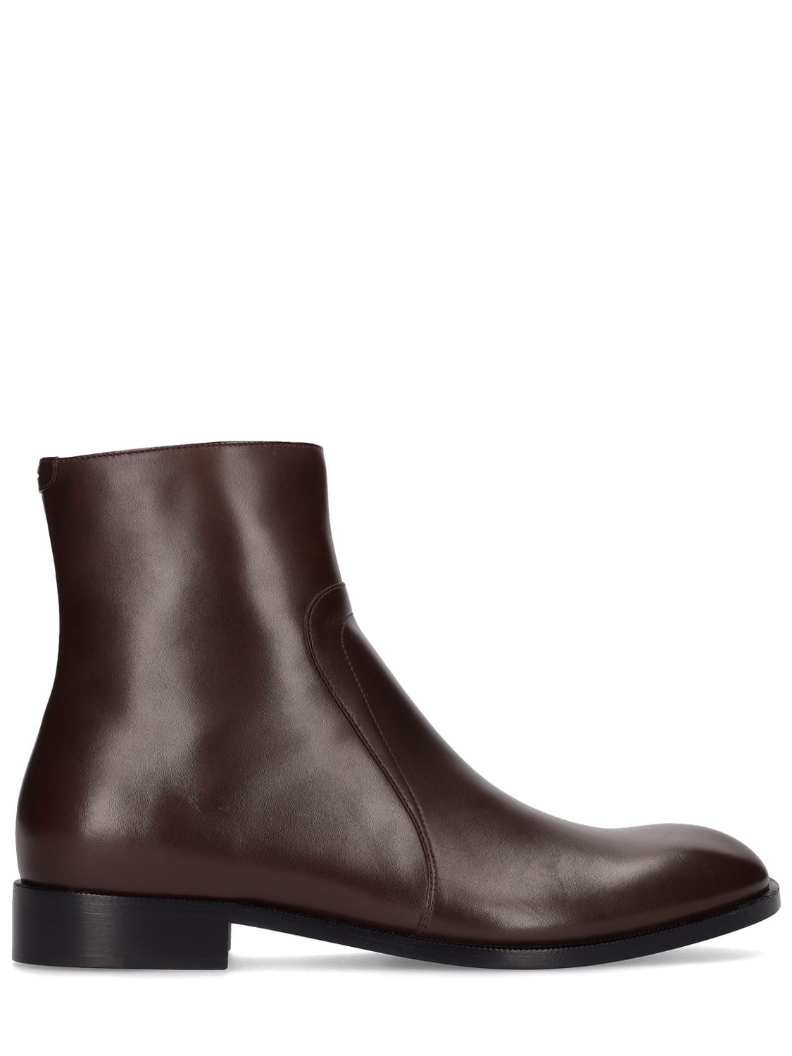 Leather Zip Boots - MAISON MARGIELA - Modalova