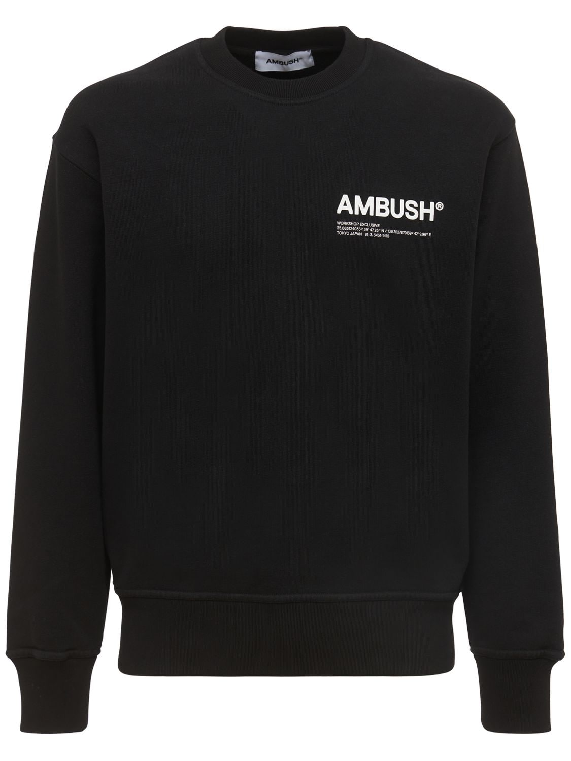 Logo Print Cotton Jersey Sweatshirt - AMBUSH - Modalova