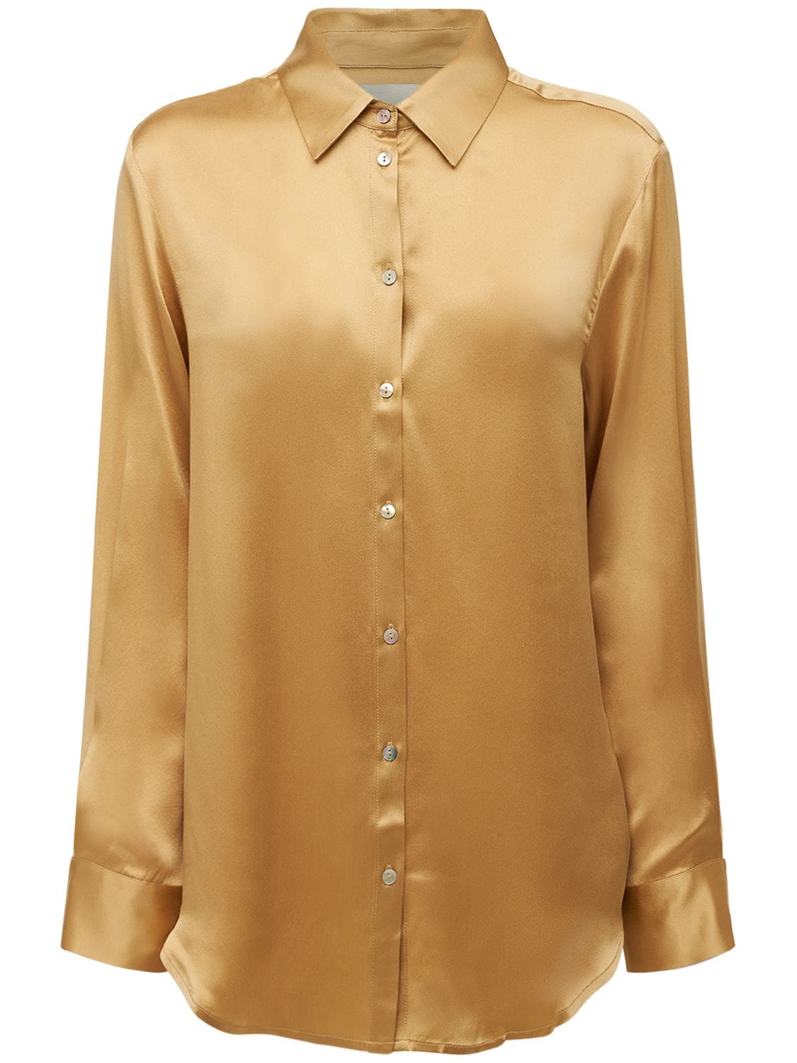 The London Silk Satin Pajama Shirt - ASCENO - Modalova