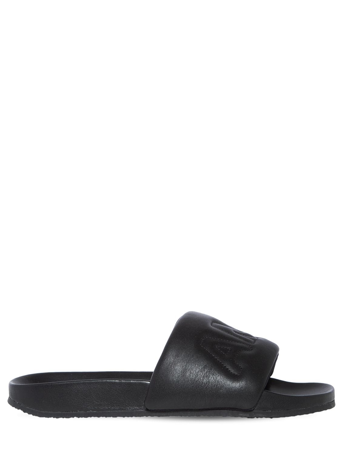 Mm Quilted Leather Slide Sandals - AMBUSH - Modalova