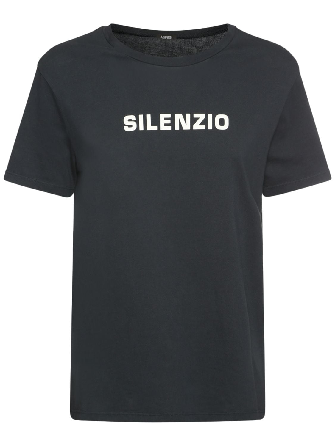 Silenzio Printed Cotton Jersey T-shirt - ASPESI - Modalova