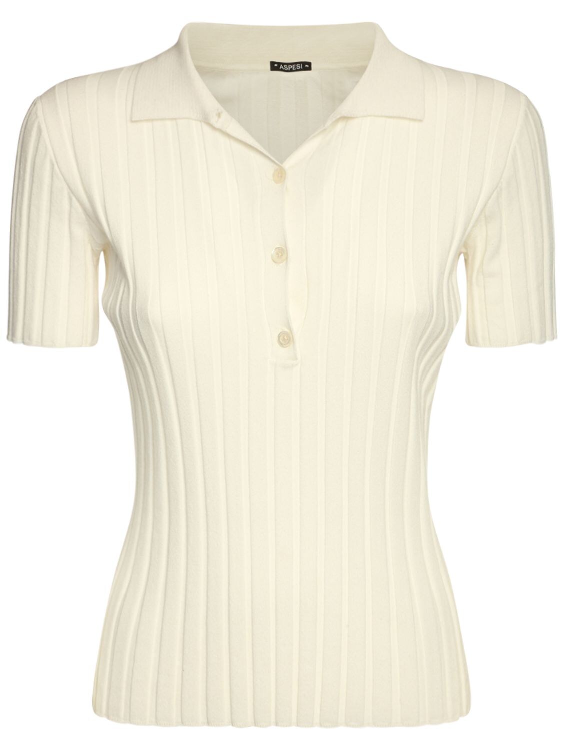 Mujer Camiseta De Mezcla De Algodón Acanalado 40 - ASPESI - Modalova