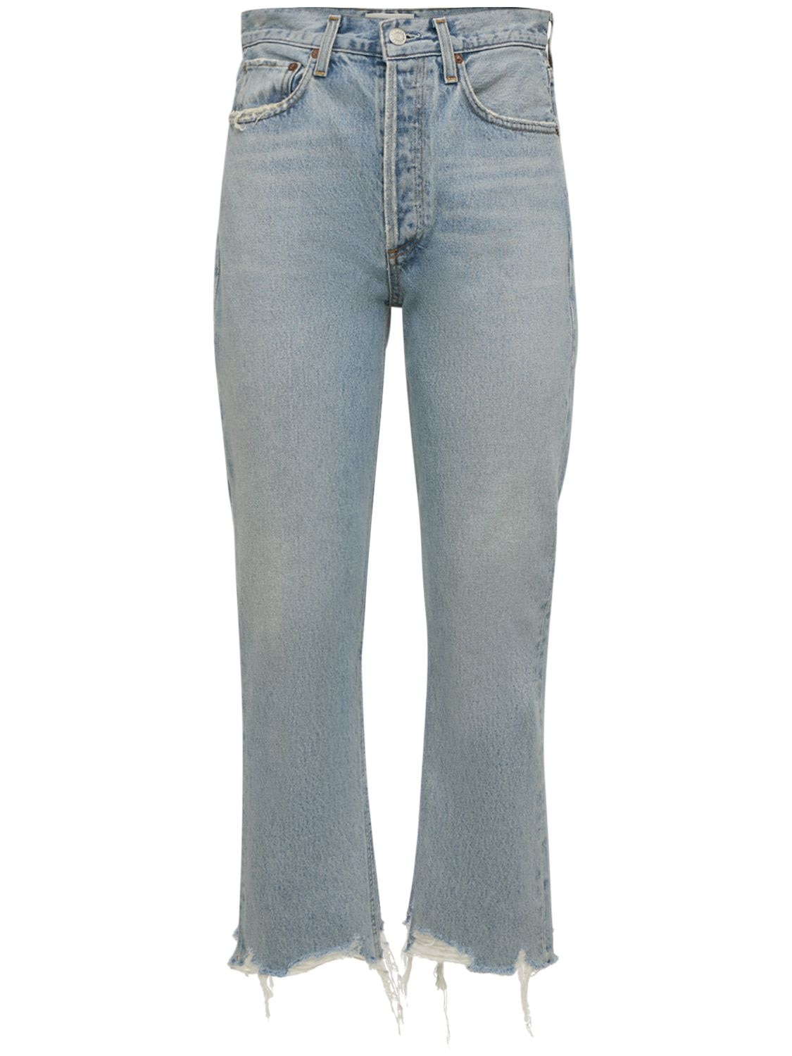 Mujer Jeans Cropped Rectos Riley Con Cintura Alta 24 - AGOLDE - Modalova