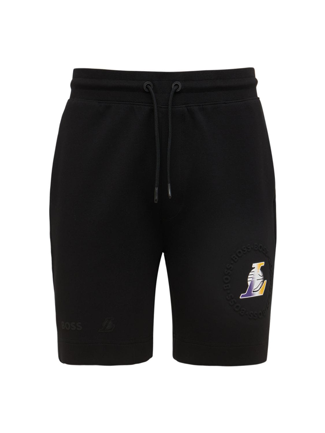 Cotton Blend Lakers Logo Shorts - BOSS X NBA - Modalova