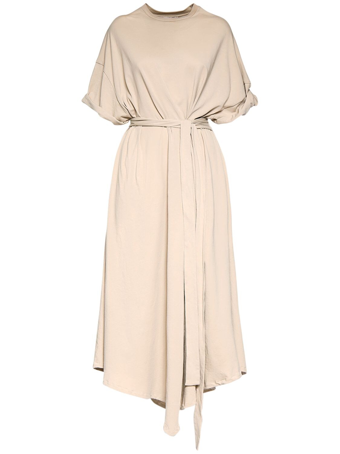 Jersey Cotton Belted Midi Dress - ALEXANDRE VAUTHIER - Modalova