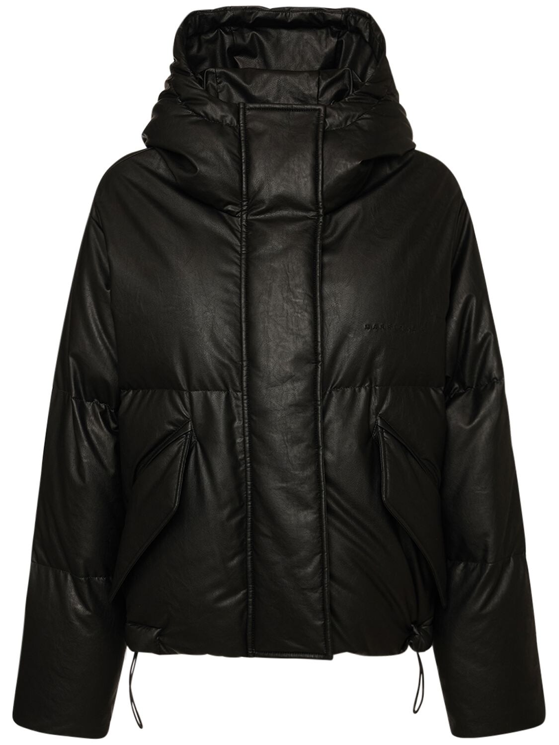 Oversized Faux Leather Down Jacket - MM6 MAISON MARGIELA - Modalova