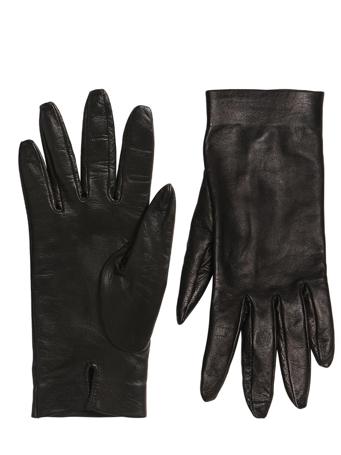 Leather Gloves - SAINT LAURENT - Modalova