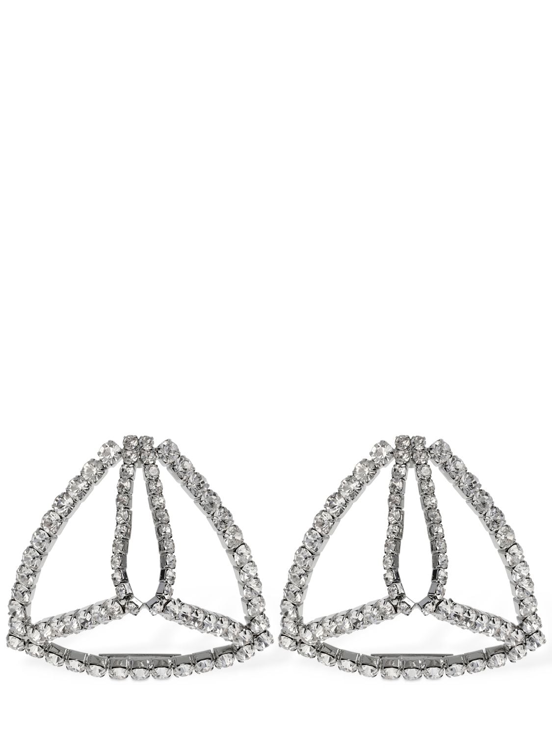 Crystal Embellished Pyramid Earrings - AREA - Modalova