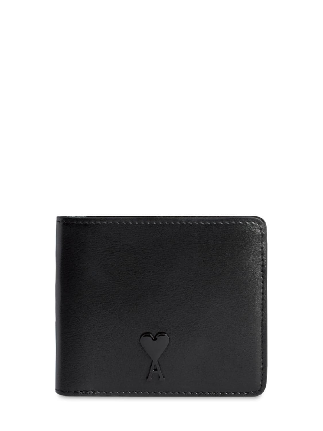 Palmellato Leather Billfold Wallet - AMI PARIS - Modalova
