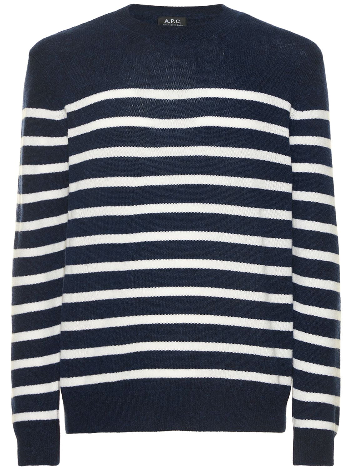 Striped Wool & Cotton Knit Sweater - A.P.C. - Modalova