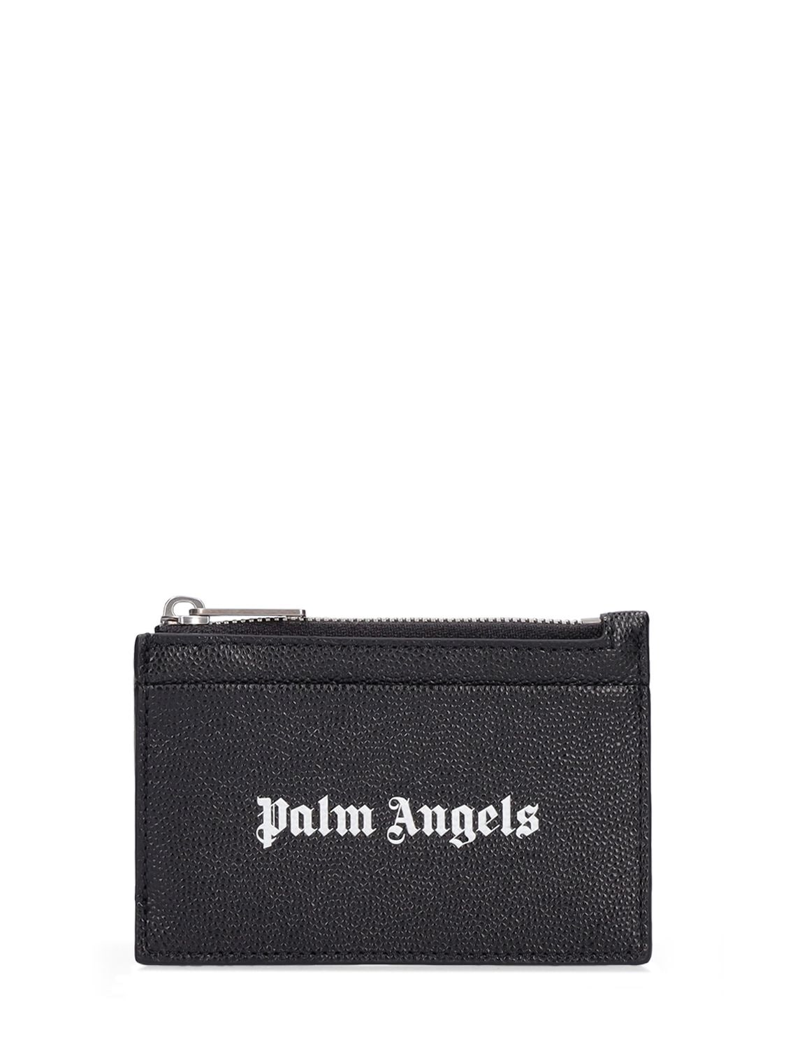 Kartenhülle Aus Leder Mit Zipper Und Logo - PALM ANGELS - Modalova