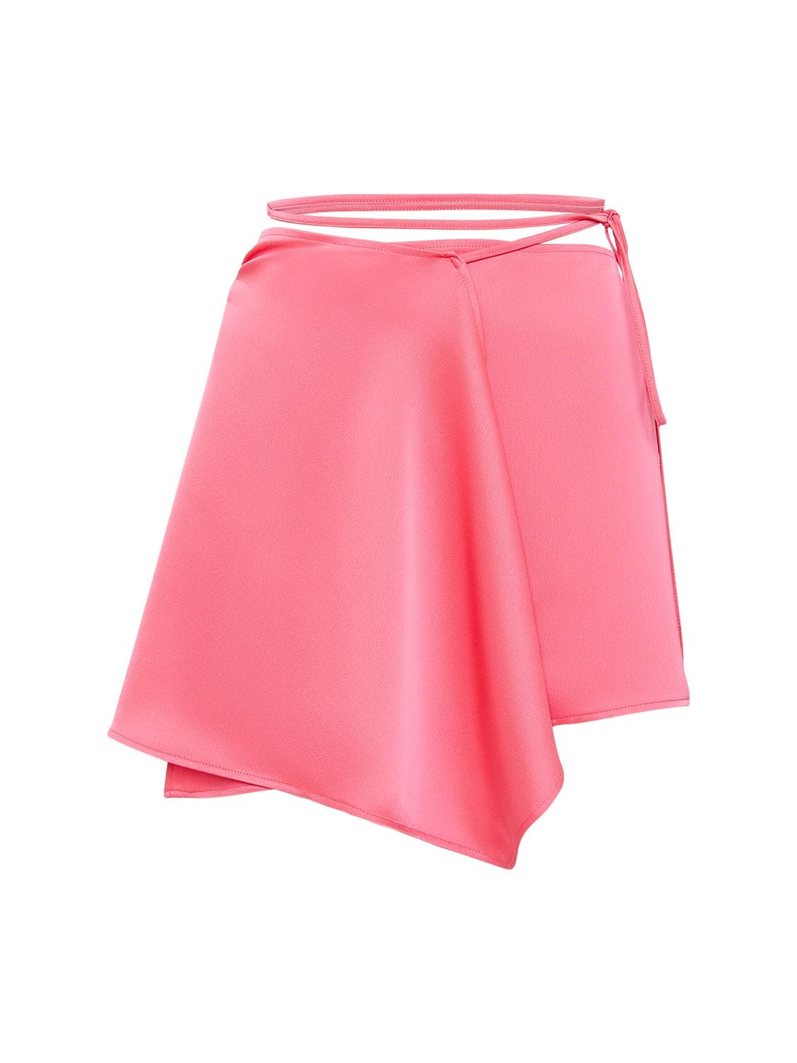 Wraparound Satin Mini Skirt - THE ATTICO - Modalova