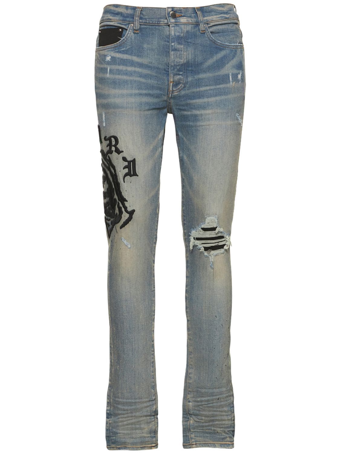 Wes Lang Reaper Logo Cotton Denim Jeans - AMIRI - Modalova