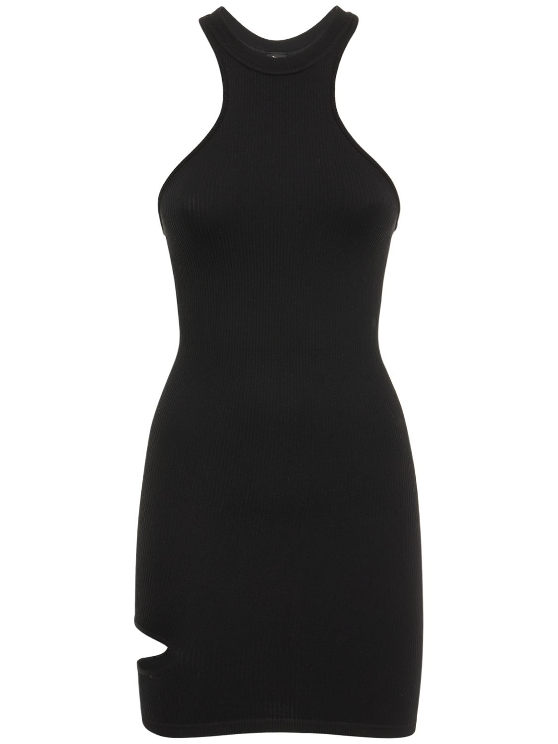 Ribbed Stretch Jersey Cutout Mini Dress - ANDREADAMO - Modalova