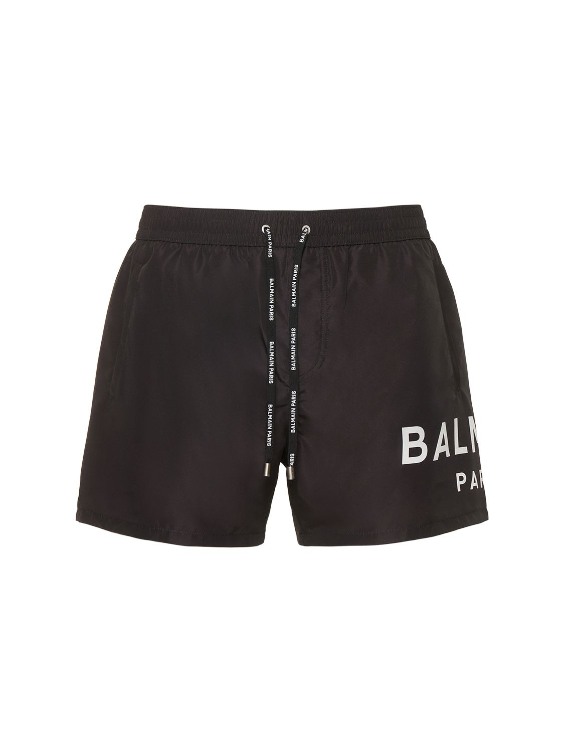 Hombre Bañador Shorts De Nylon Stretch Con Logo Estampado / M - BALMAIN UNDERWEAR - Modalova