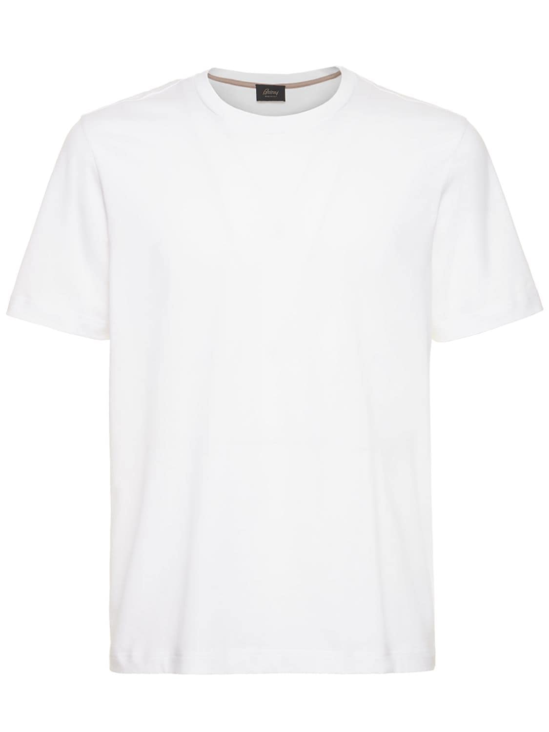 Logo Embroidery Cotton T-shirt - BRIONI - Modalova