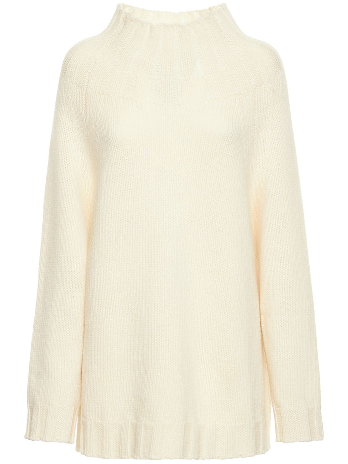 Oversize Wool Knit Turtleneck Sweater - ASPESI - Modalova