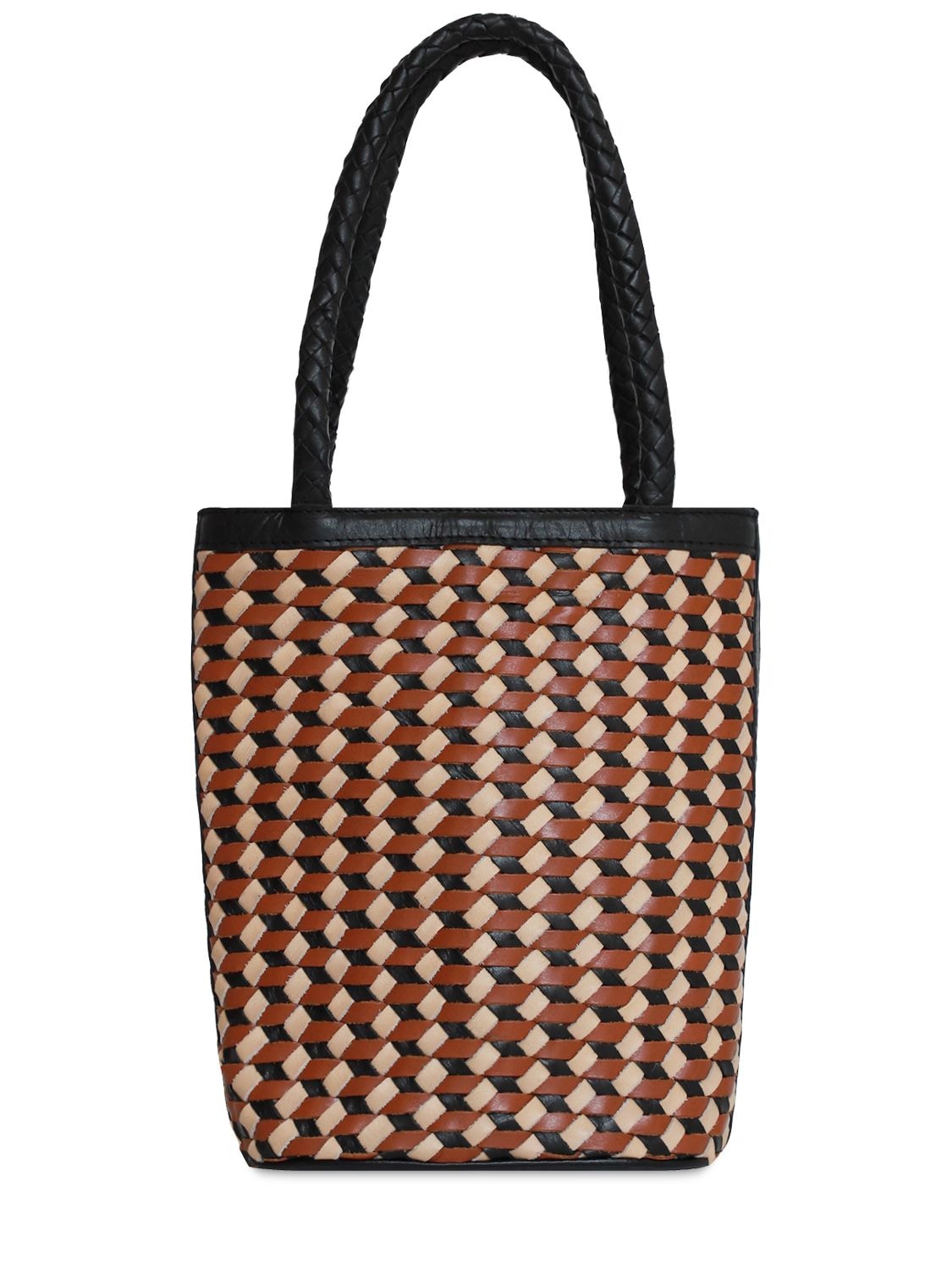 Bonita Handwoven Leather Top Handle Bag - BEMBIEN - Modalova