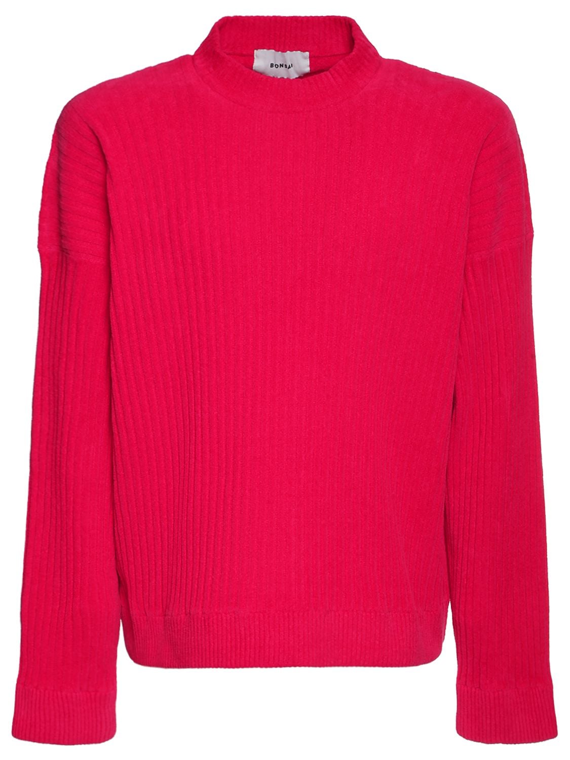 Crewneck Cotton & Lycra Knit Sweater - BONSAI - Modalova