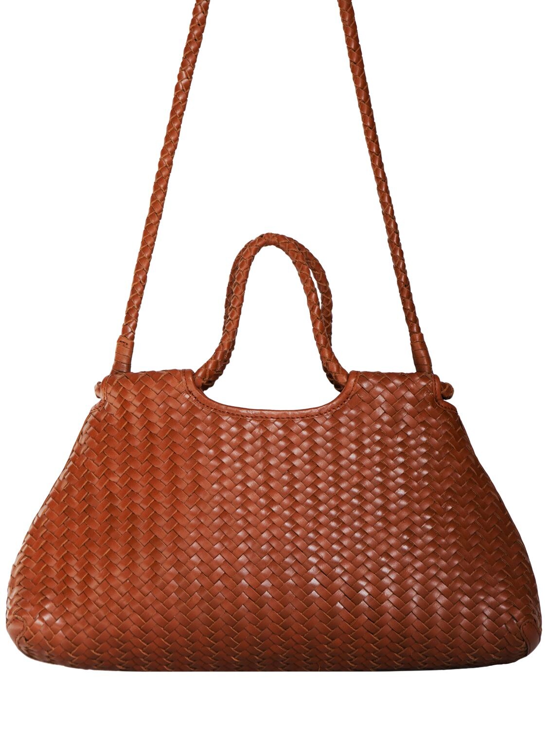 Gabine Handwoven Leather Shoulder Bag - BEMBIEN - Modalova