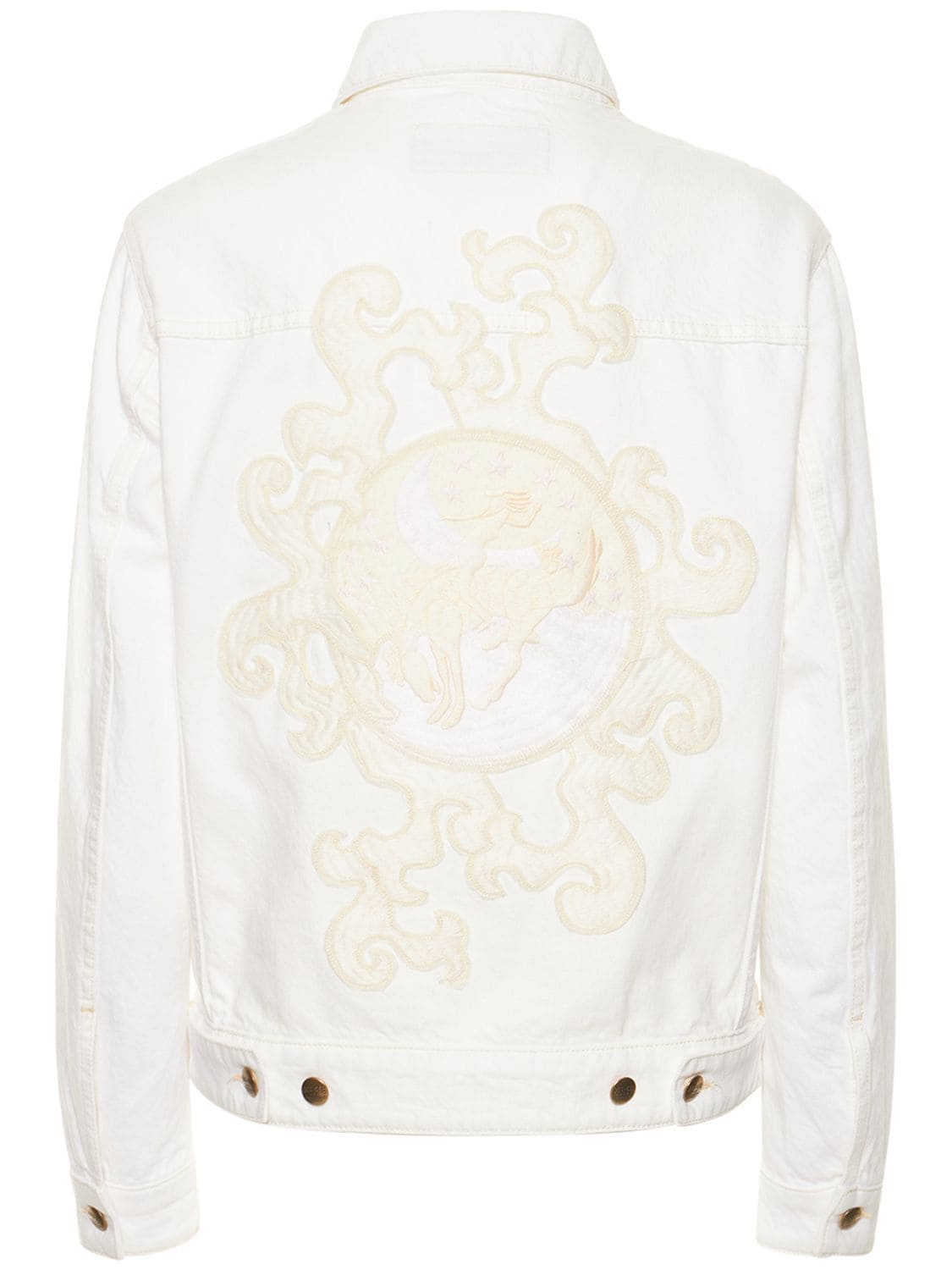 Embroidered Riders Cotton Denim Jacket - WASHINGTON DEE CEE - Modalova