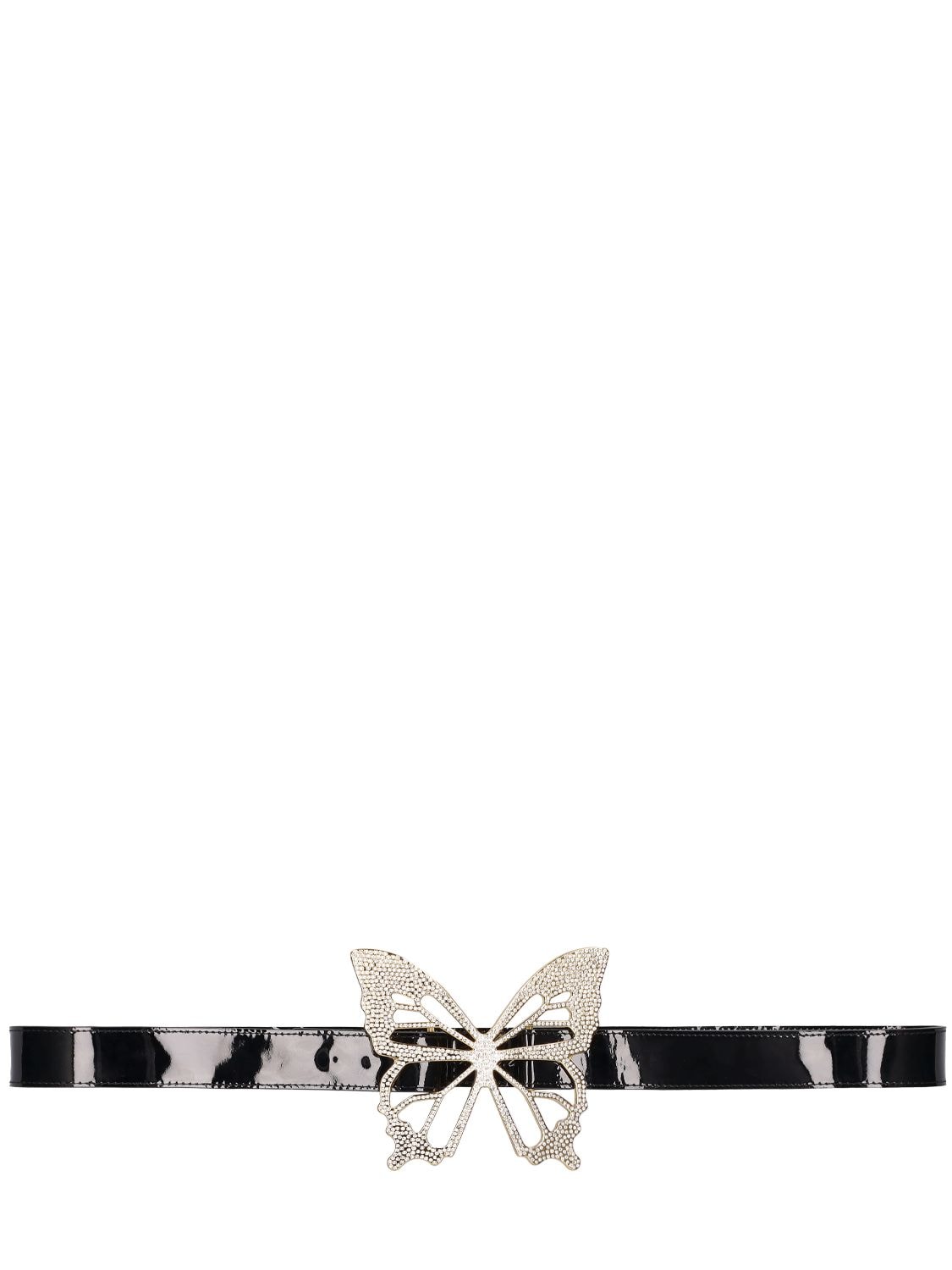 Butterfly Leather Belt - BLUMARINE - Modalova