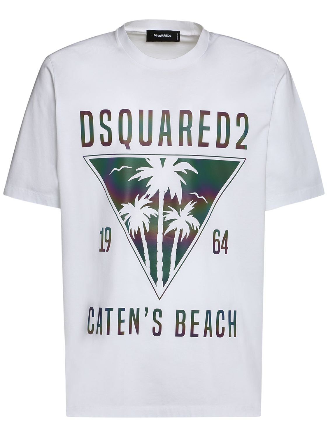 T-shirt Beach In Jersey Di Cotone - DSQUARED2 - Modalova