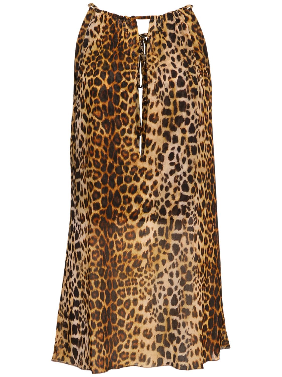 Alex Rivière Studio | Mujer Ziggy Leopard Print Mini Halter Dress / S - ALEX RIVIÈRE STUDIO - Modalova
