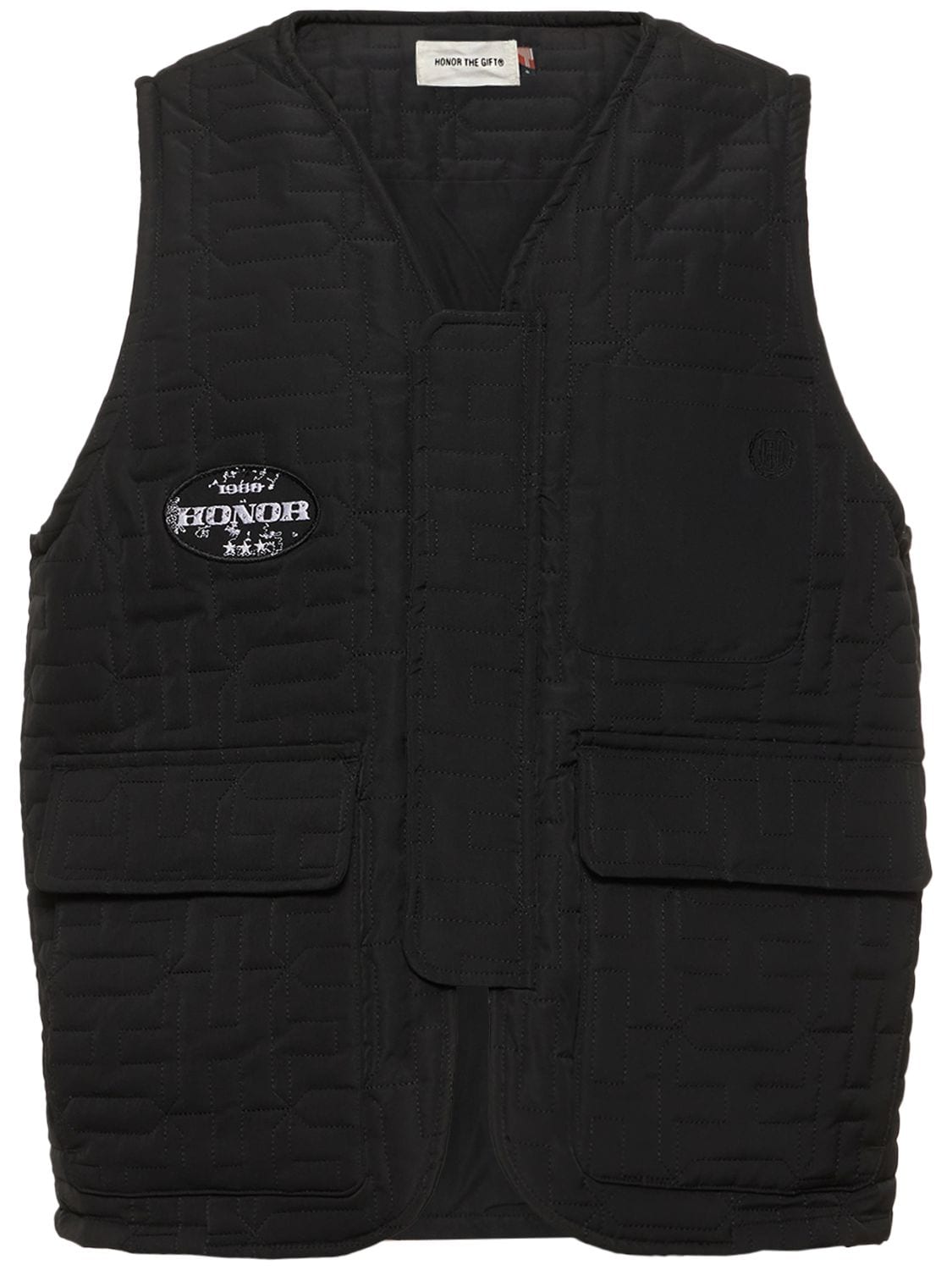 Quilted Nylon Trucker Vest W/ Pockets - HONOR THE GIFT - Modalova