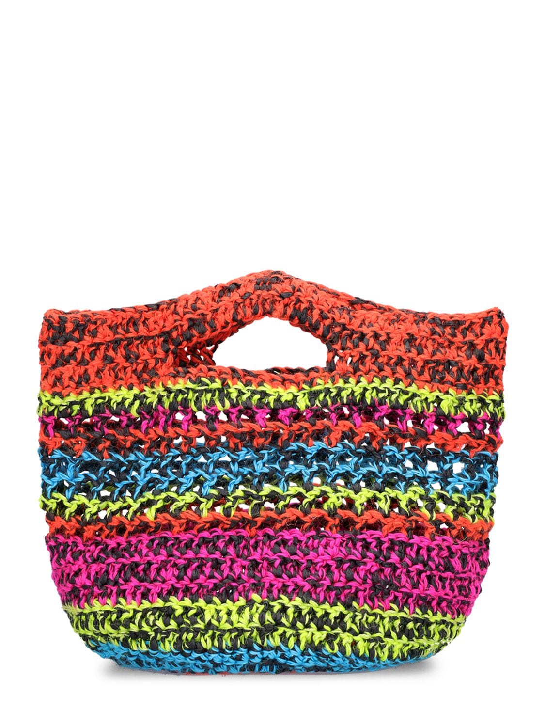 Crochet Cotton Blend Tote Bag - AGR - Modalova