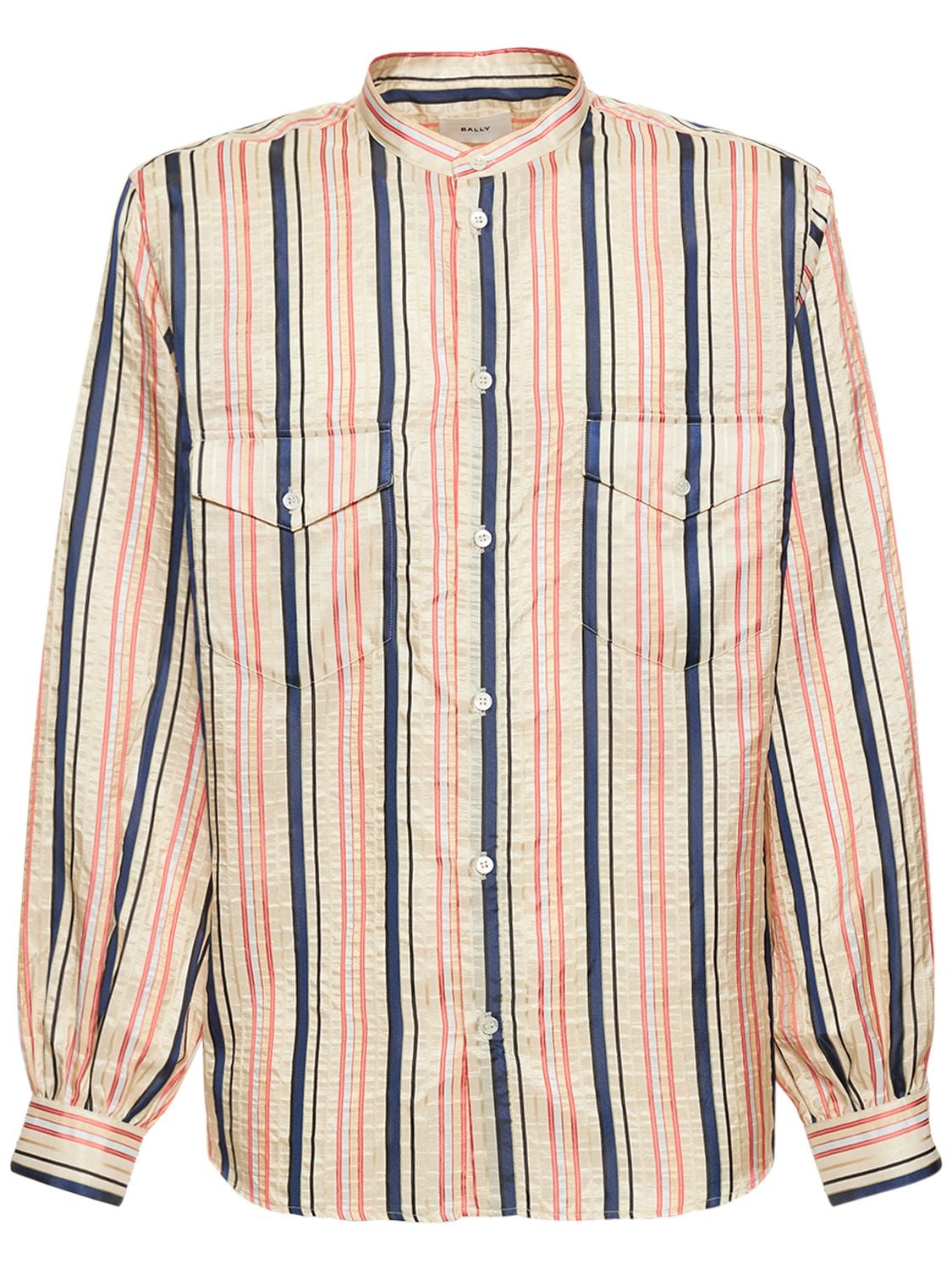 Striped Silk Shirt - BALLY - Modalova