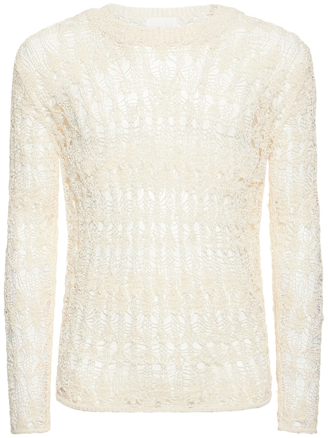 Cotton Blend Open Knit Sweater - MARANT - Modalova