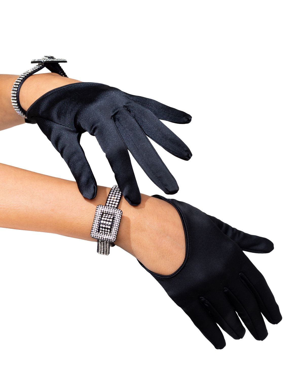 Ling Crystal Embellished Satin Gloves - BENEDETTA BRUZZICHES - Modalova